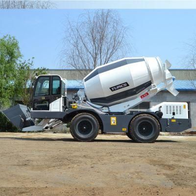Self Loading Mobile Concrete Mixer with Pump Mounted
