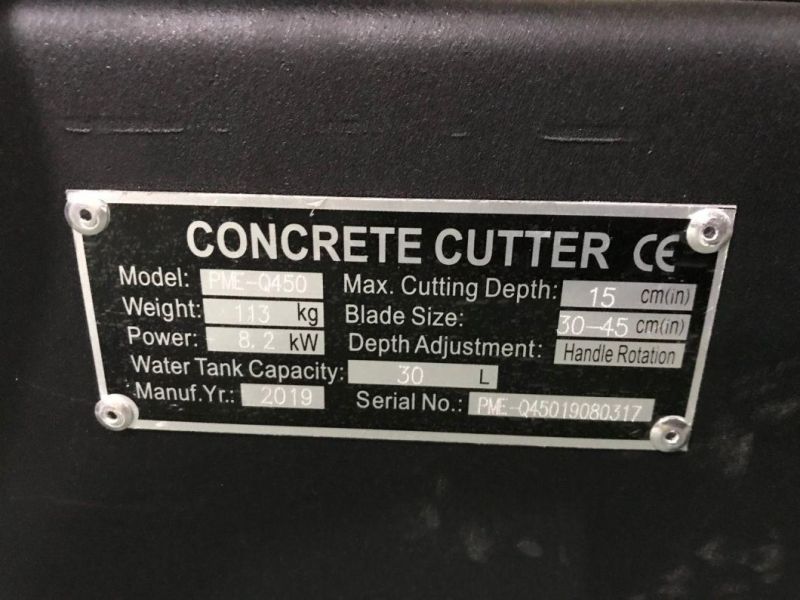 Pme-Q450 Hot Selling Floor Saw for Concrete /Asphalt Cutting