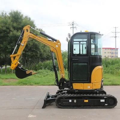 Factory Forwin Small Crawler Excavator 2.7 Ton Fw25u Cabin with CE and Tilting Bucket/Leveling Bucket/Digger for Sale
