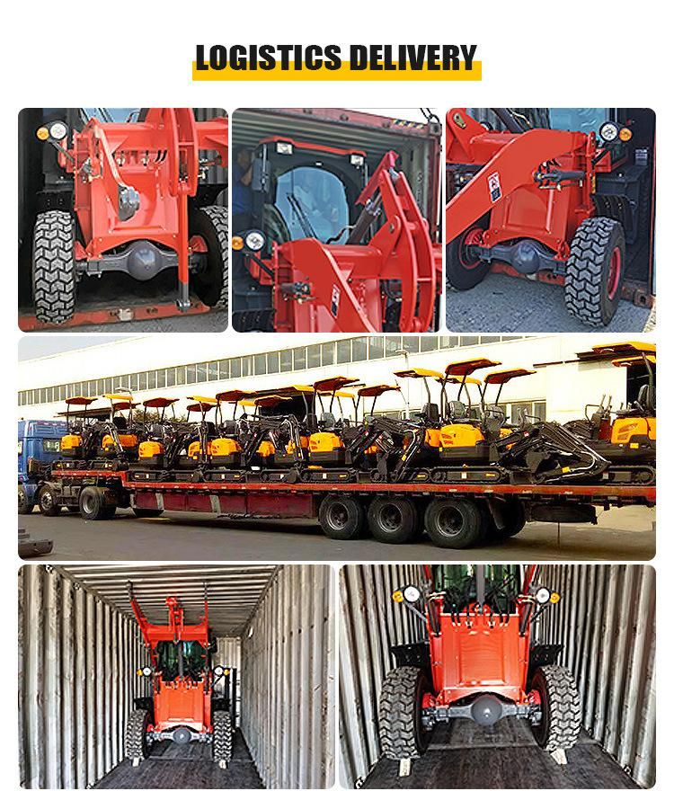 China Factory Offer 1.5 Ton Front End Wheel Loader with 4 Wheel Drive