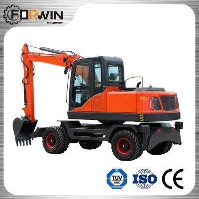 Top Sale 10 Ton Wheel Excavator Reversing Image with ISO CE TUV