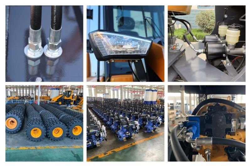 ISO and CE Certificated Lugong LG946 Yuchai Power Hydraulic Torque Converter Loaders with Grapple for Manufacturing Plant