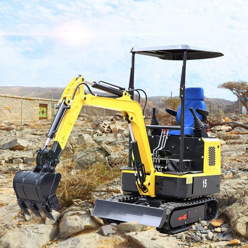 1.5t Mini Excavator for Farm, with Crawler and 1650mm Digging Depth