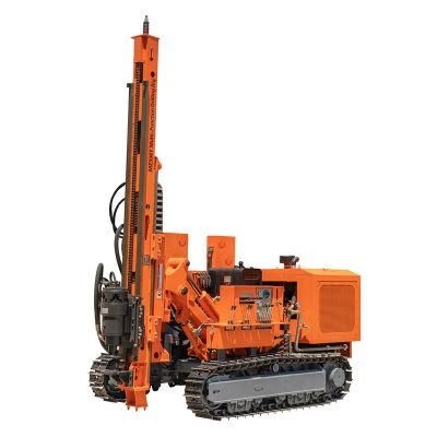 Mountain Slope Rock Borehole Drilling Rig Use for Solar Project