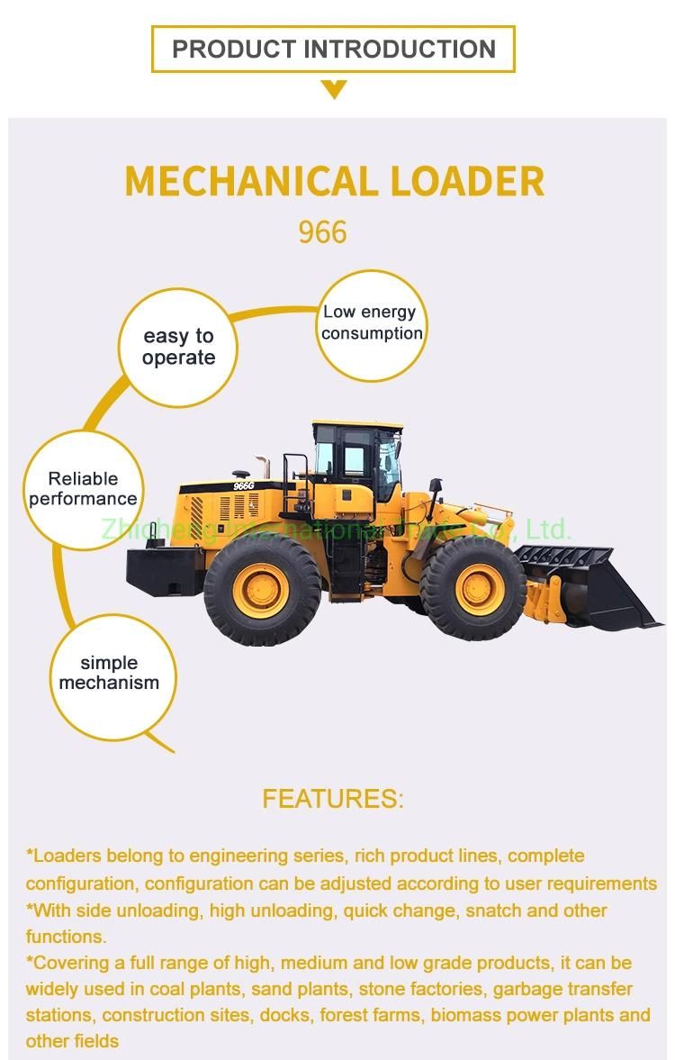 Used Second Hand Mining Work Earth Moving Machinecat Good Work Condition Wheel Loader Caterpillar 966g 966e 966f 966h 966c 966D Wheel Loader