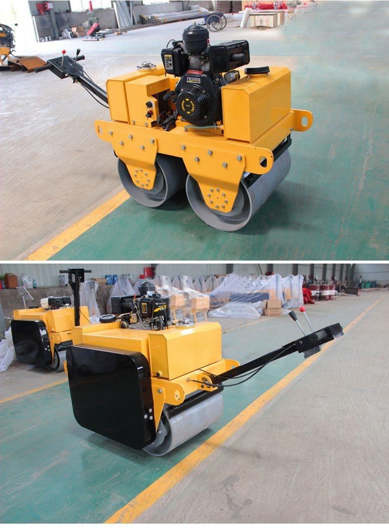 Gasoline 20kn Walk Behind Rollers Efficiency Double Drum Vibratory Roller From Manufacturer