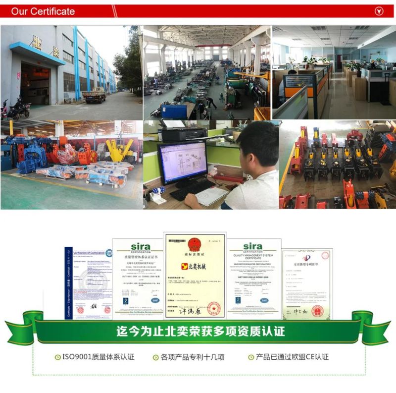 Construction Machinery Parts Hydraulic Grapple Excavator Attachment Hydraulic Grab Bucket Attachment for Digging and Loading