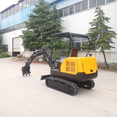 Hixen Small Mini Digger with Hydro Hammer Auger Attached Tools