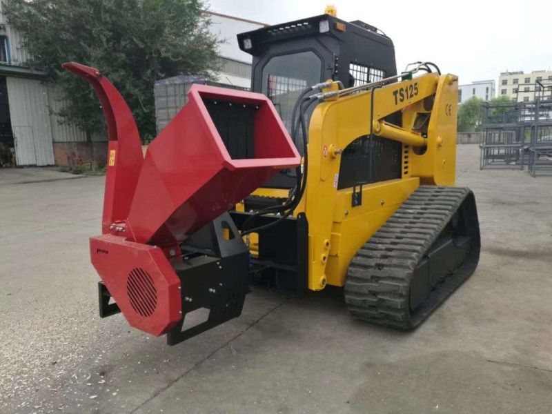 Chinese Ts100 Used Skid Steer Tracked Loader with Attachments