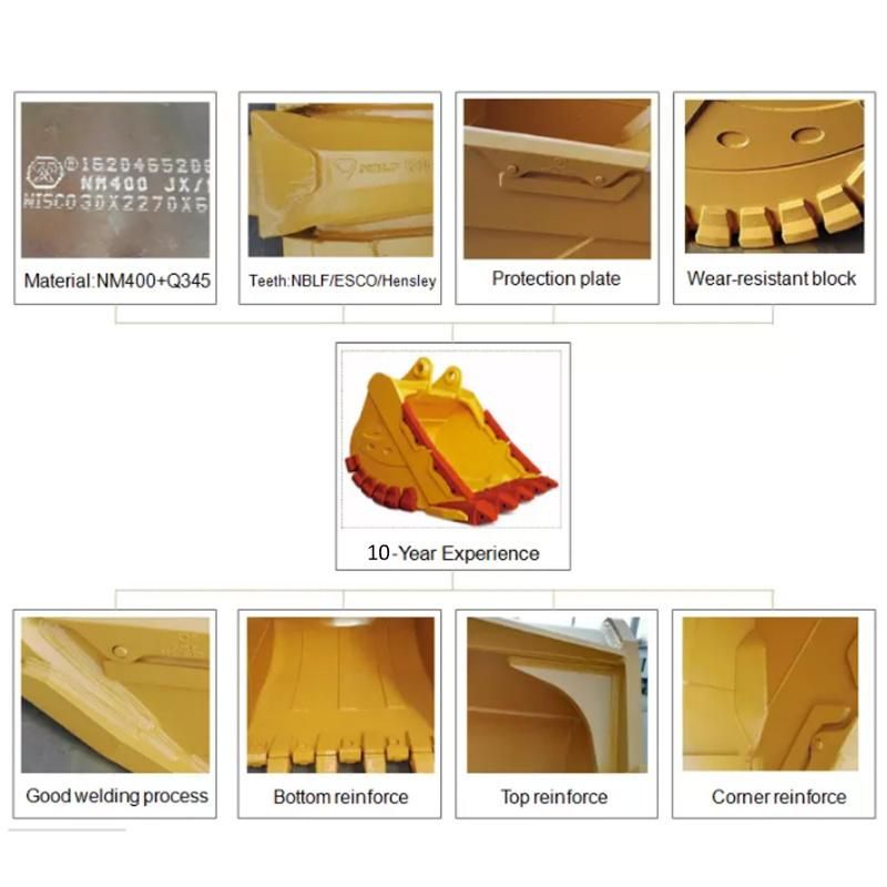 Excavator Spare Parts Cat 320 330 Excavators Bucket Tooth Excavator Bucket
