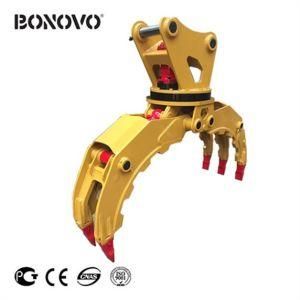 Bonovo 360 Degree Rotary Hydraulic Grapple Stone Grapple Wooden Grapple for All Excavators