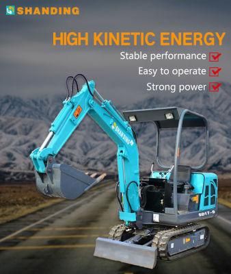 CE, ISO, Eac Certificated 1.5 Ton Mini Crawler Excavator EPA and Euro V Standard Mini Digger Mini Excavdora Mini Excavator