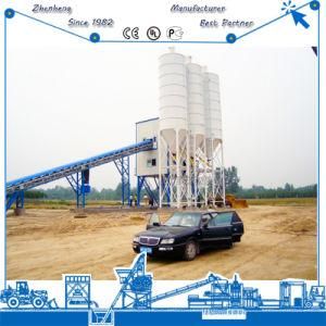 Popular Belt Conveyor Type Ready Mixed Hzs90 90m3/H Electric Control Concrete Batching Plant