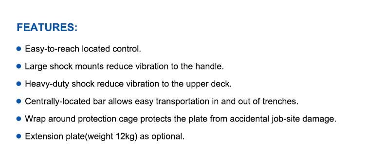 Bison 140kg Vibrating Plate Compactor with Gasoline Engine