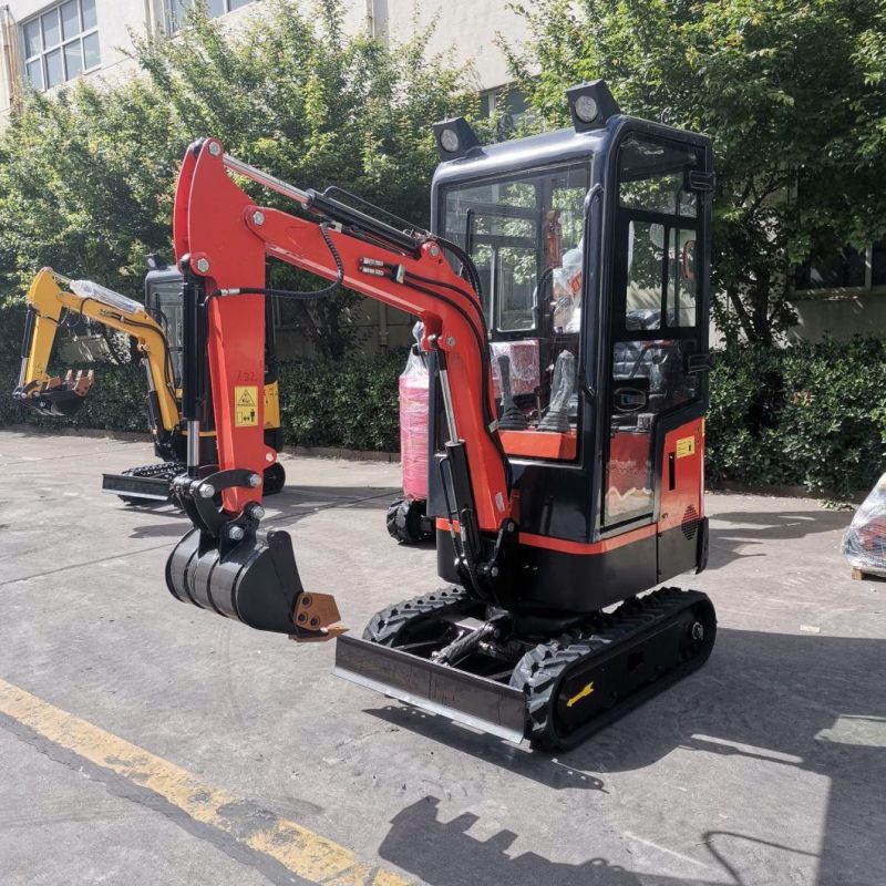 China Factory 1000kg with Cabin Excavator Crawler Excavator Mini Diggers for Construction Using