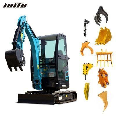 Small Excavator 2 Tons Micro Agricultural Gouging Machine Orchard Greenhouse Project Ditching Crushing Small Excavator Supplier