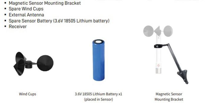 Windy Long Range Anemometer Wireless Wind Speed Sensor Used in Weather Station