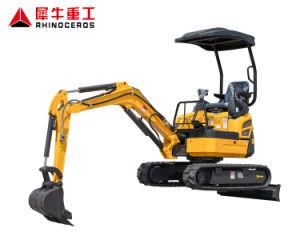 Rhinoceros Xn18 40kpa 2.3km/H 1.8 Ton Crawler Excavator Mini with Good Service