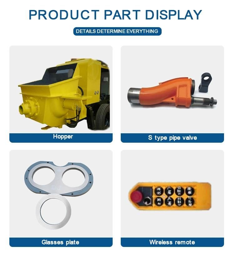 Trailer-Mounted Diesel Concrete Pump Hydraulic Malaysia Foam Trailer Concrete Pump