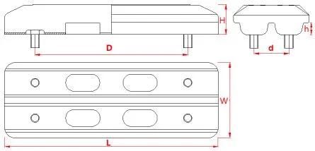 800mm Width 800-336D Clip-on Rubber Pad for Sy215c