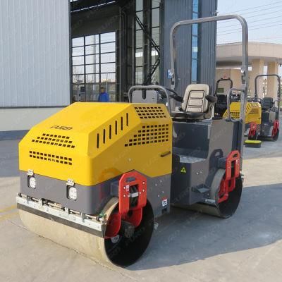 High Efficiency 2.5ton Full Hydraulic Ride on Double Drum Vibration Compactor Roller for Sale
