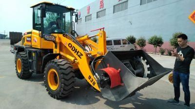 1.4t Mini Wheel Loader with Mixing Shovel for Construction Site