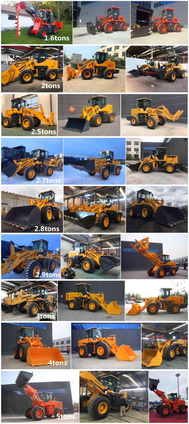 Popular Construction Machinery 1t 2t 3t Powerful Wheel Loader