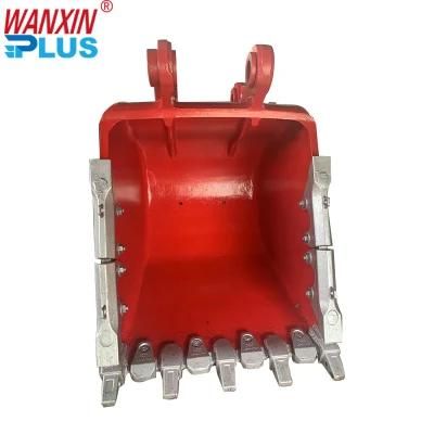 High Quality Hubei New Wanxin Tilt Mini Hydraulic Clean up Excavator Crusher Bucket 0.45cbm-1.6cbm