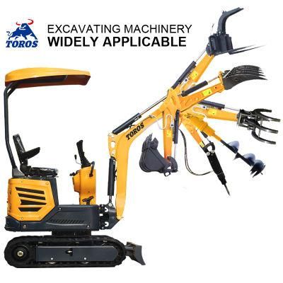 CE EPA Approved Earthmoving Machinery Hydraulic Mini Excavator 1 Ton Crawler Excavator for Sale