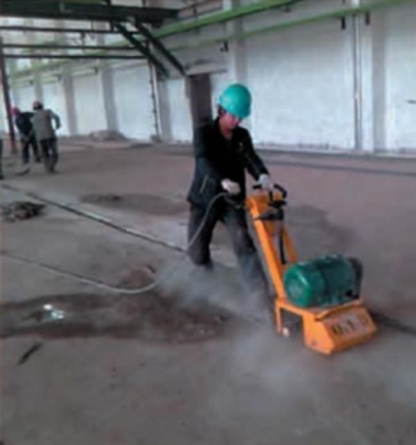 Scarifier Machine Used on Expoxy Floor Surface