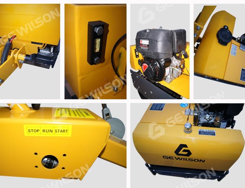 Double Drum Walk Behind Rode Vibratory Roller Construction Machinery