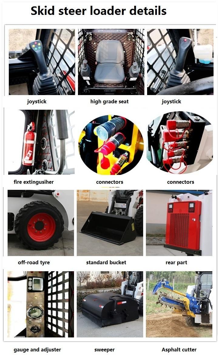 JC40/JC45/JC60/JC75/JC95/JC120/TS50/TS65/TS100/TS125 Skid Steer Loader for Sale
