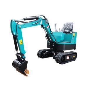 Kv10 Mini Excavator Digger 1 Ton Crawler Excavator Backhoe Loader with Adjustable Chassis Function