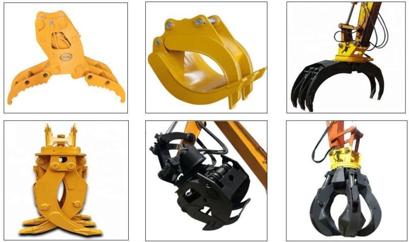 Hydraulic Rock Stone Grapple for 10ton 12ton 15ton 20ton Excavator