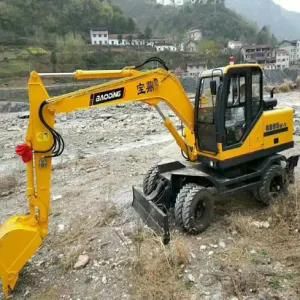 7t Digging Machine Bd80W Excavator Machine Wheel Type Digger