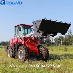 GM50 5ton big bucket front wheel loader with bucket, auger, grapple, fork for multifunctional use
