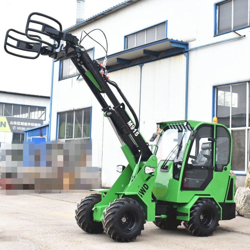 1500kg Load Capacity Front Loader Joystick Handle Wheel Loader for Agriculture Machinery