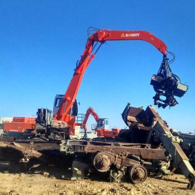 Bonny 42ton Electric Hydraulic Material Handling Machine Handler on Track for Scrap and Waste Recycling