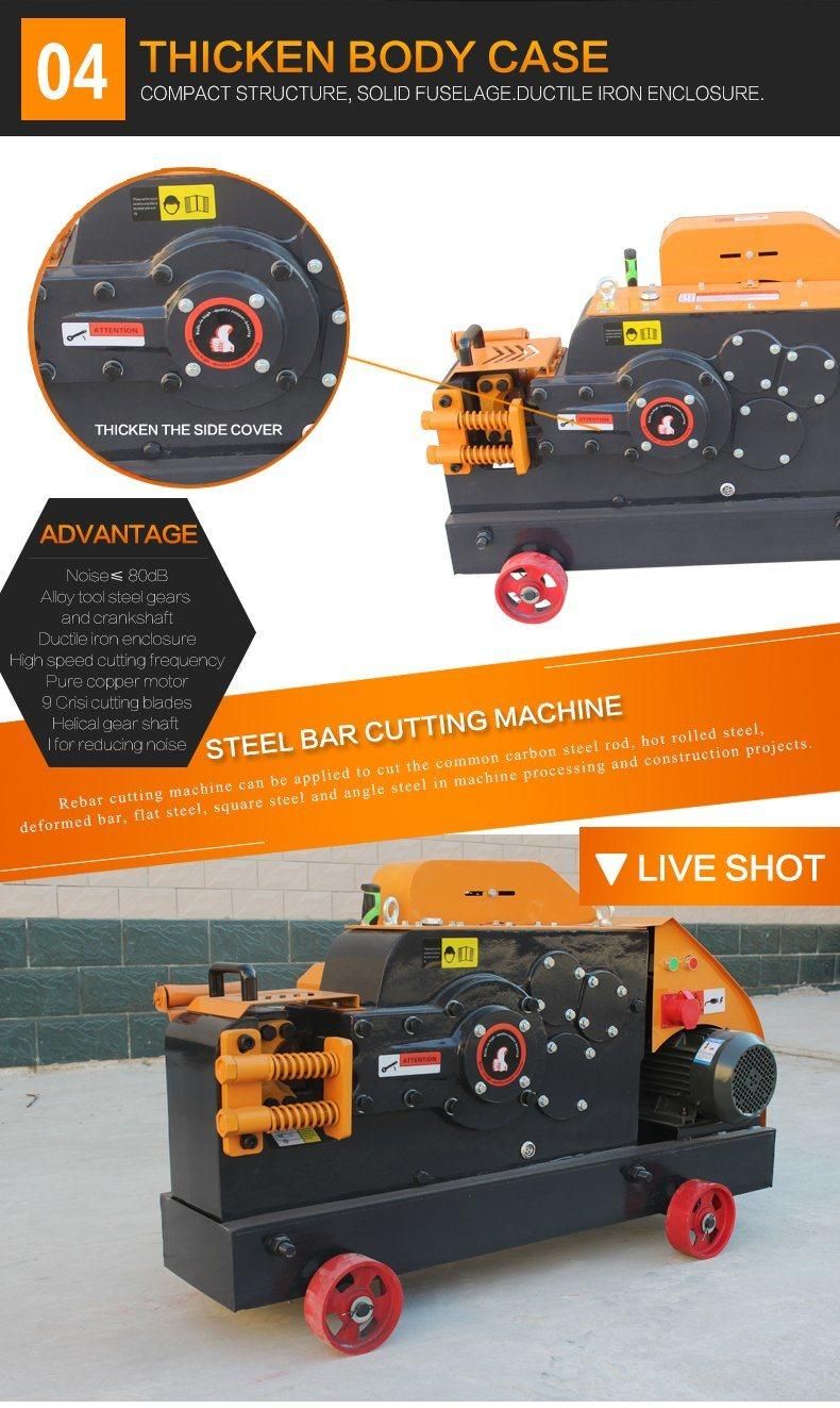 Gq40d Circular Blade Steel Bar Cutting Machine Powerful Steel Cutter Without Burr
