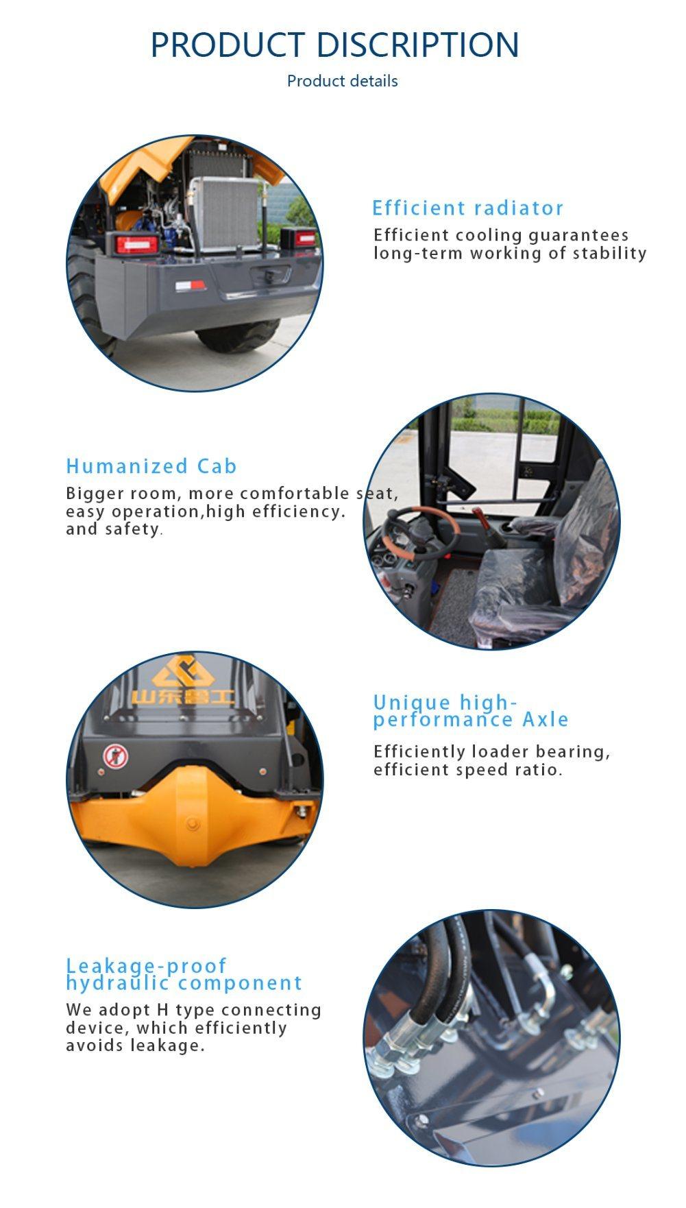 Chinese Brand Lugong Strong Durable Small Mini Wheel Loader L938 with CE Certificate