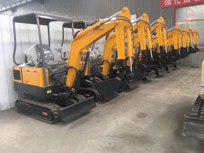 1000kg Hydraulic Multifunction Crawler Mini Excavator with Zero Tail and Retractable Chassis