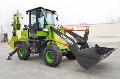 4X4 Compact Tractor with Loader and Backhoe with Backhoe Loader Cabin Hydraulic Distributor Backhoe Loader