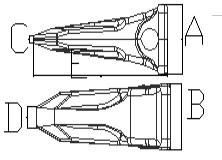 Komatsu PC60 Model Excavator Bucket Teeth 20X-70-23161RC Rock Chisel Style