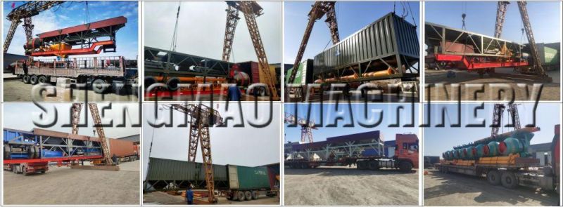 Mobile Cement Concrete Batch Mixing Plant 75m3/H for Road Construction and Building Construction