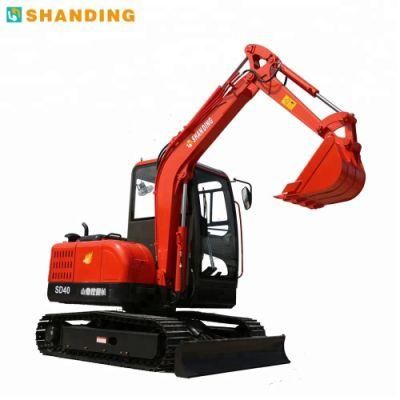 Cash Coupon Sale Shanding 4ton Mini Excavatorsmini Excavator Manufacturer with Mini Digger Earth-Moving Excavator Hydraulic Crawler Digger