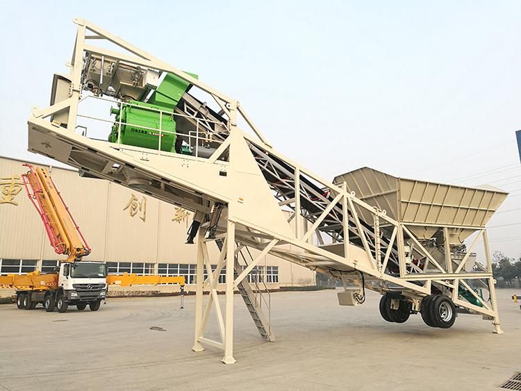 XCMG Official Hzs60vy Batch Plant Concrete Mobile 60 M3 Automatic Mobile Concrete Batching Plant