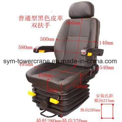 Tower Crane Operator Cabin Chair Seat with Joysticks