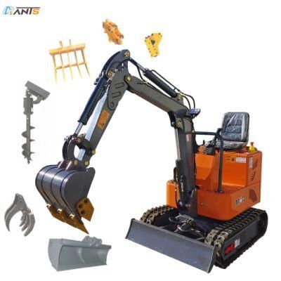 Ant CE Certificate Top High Quality 1.2 Ton Long Reach Hydraulic Mini Crawler Excavator