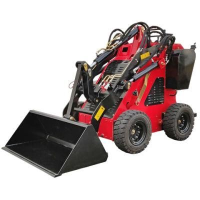 Wheel Drive Mini Skid Steer Loader Mmt80-25HP Perkins EPA Diesel Engine