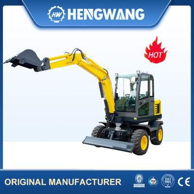 Digging Machinery Small Mini Cheap Wheel Excavator
